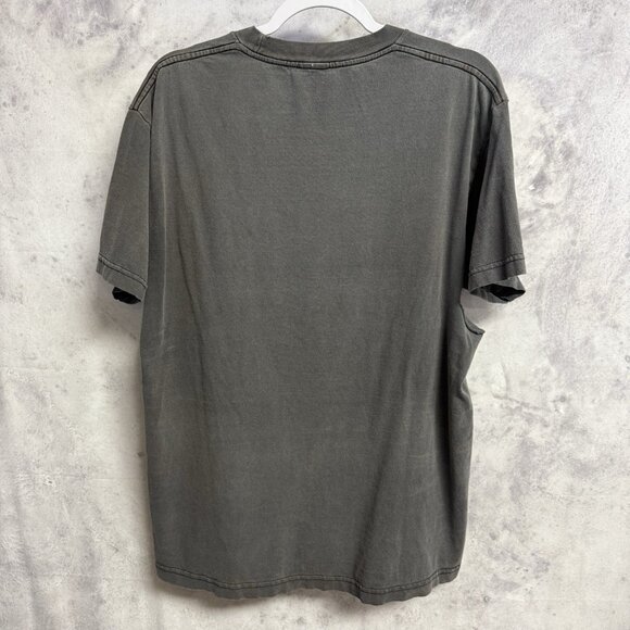 Vintage Palau Shark T Shirt Mens Medium 20x27.5 Faded Black Y2K Surf - Picture 2 of 14